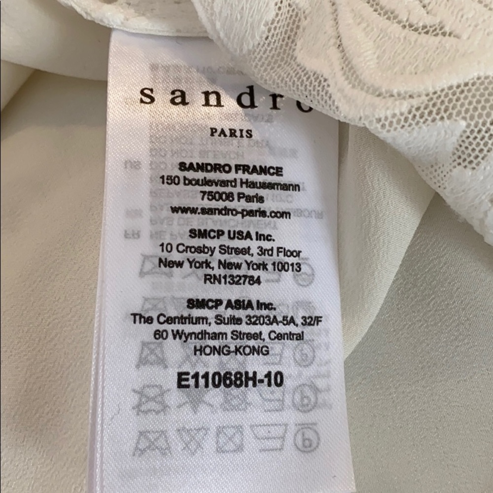 sandro white blouse
